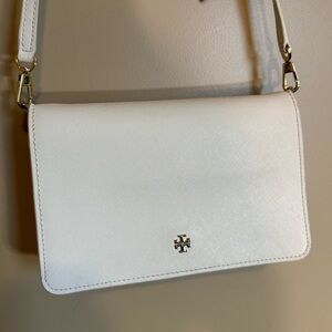 Tory Burch Emerson White Crossbody Bag